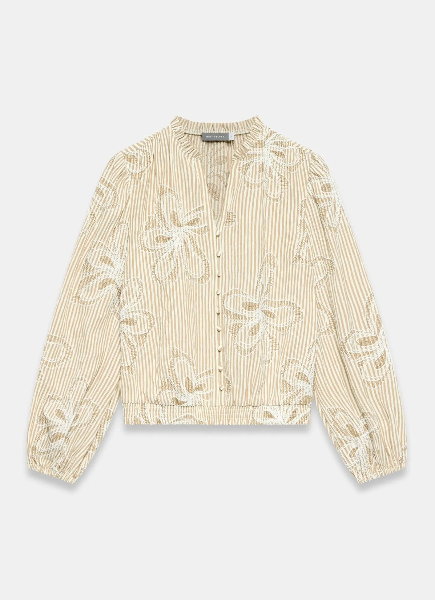 Sale Floral Stripe Blouse Shirts & Blouses