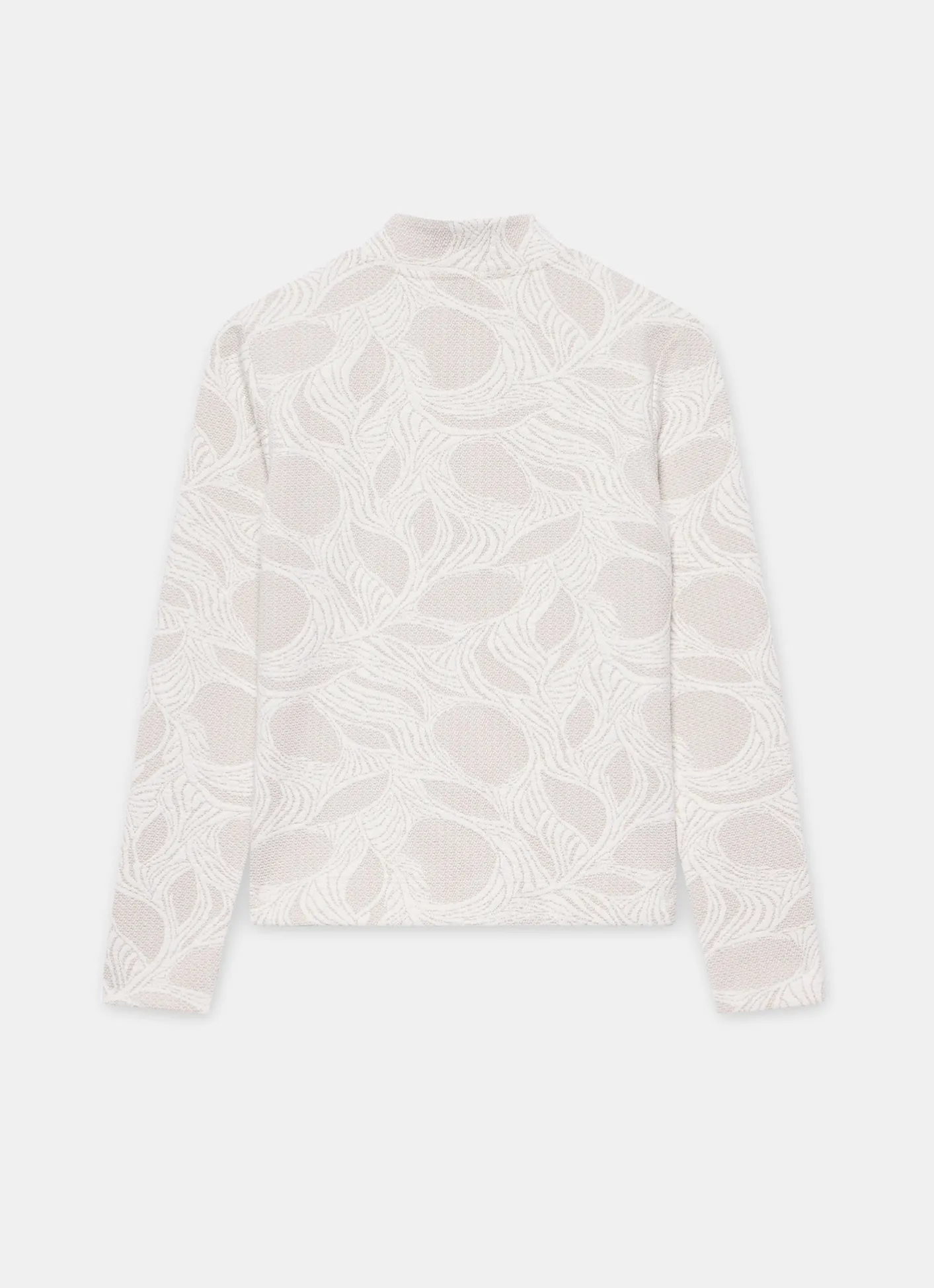 Sale Neutral Jacquard Long Sleeve Top Sweatshirts|Sweatshirts