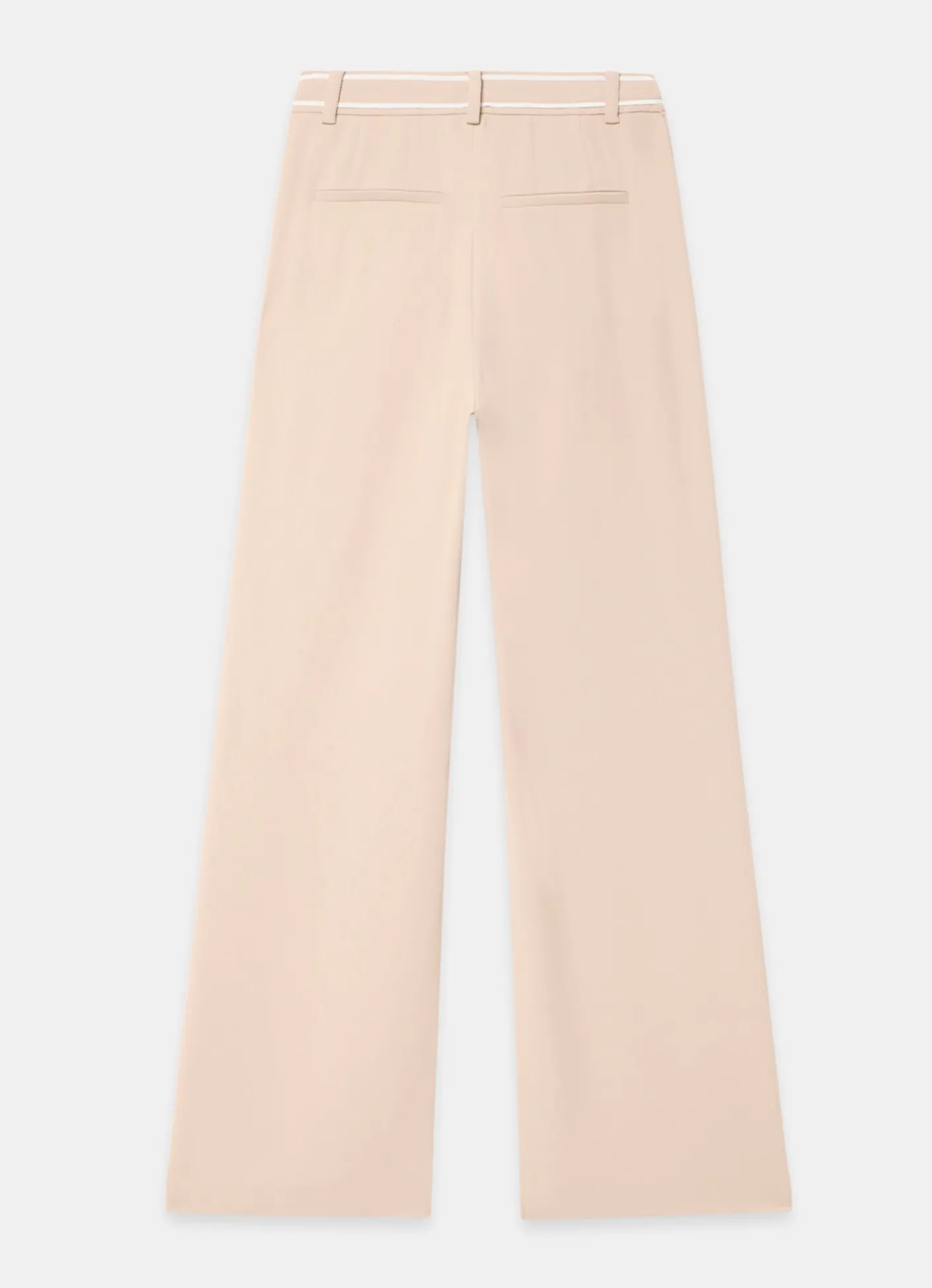 Hot Neutral Waist Detail Wide Trousers Wide Leg Trousers|Trousers