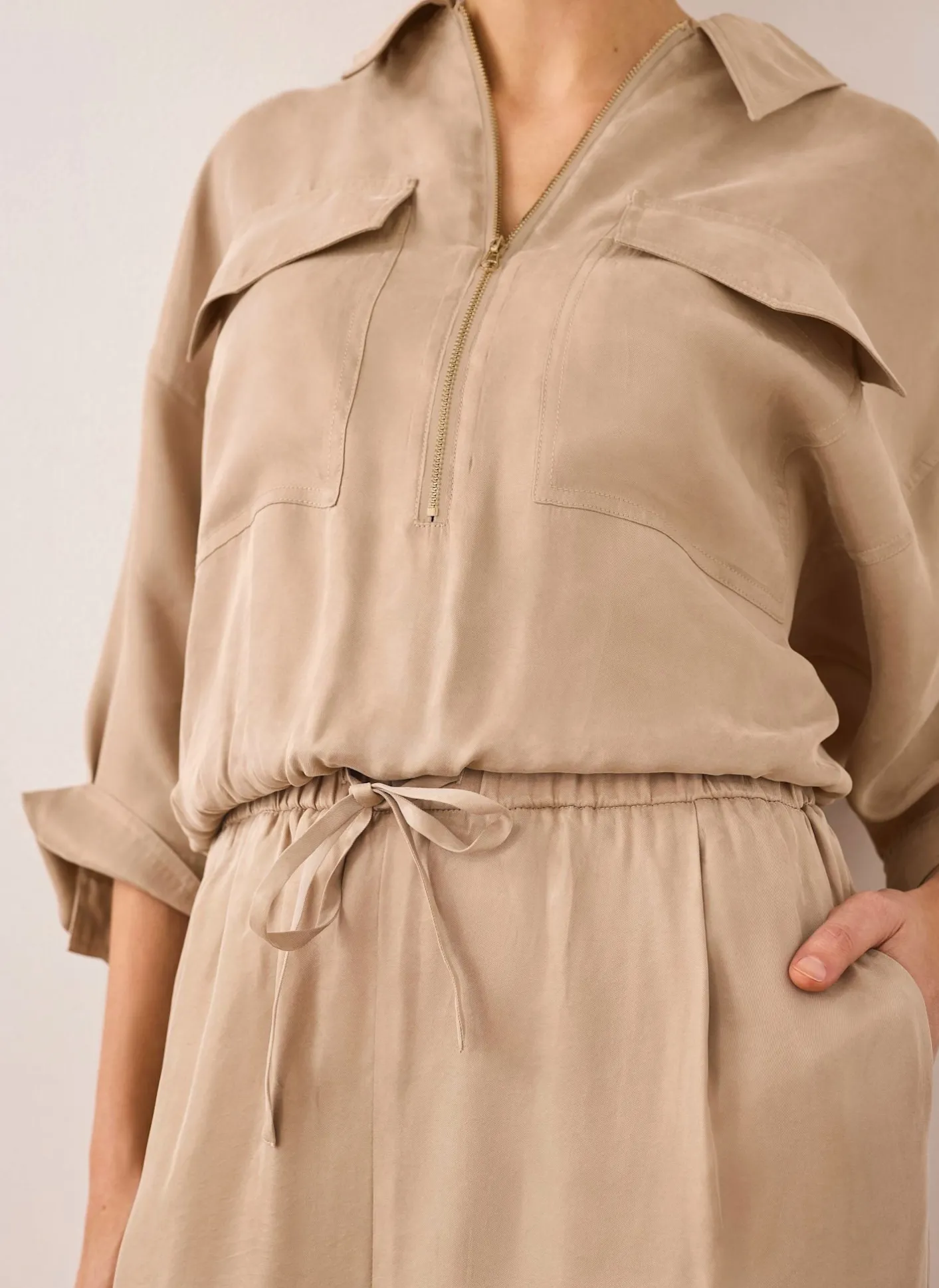 Discount Zip Detail Blouse Shirts & Blouses