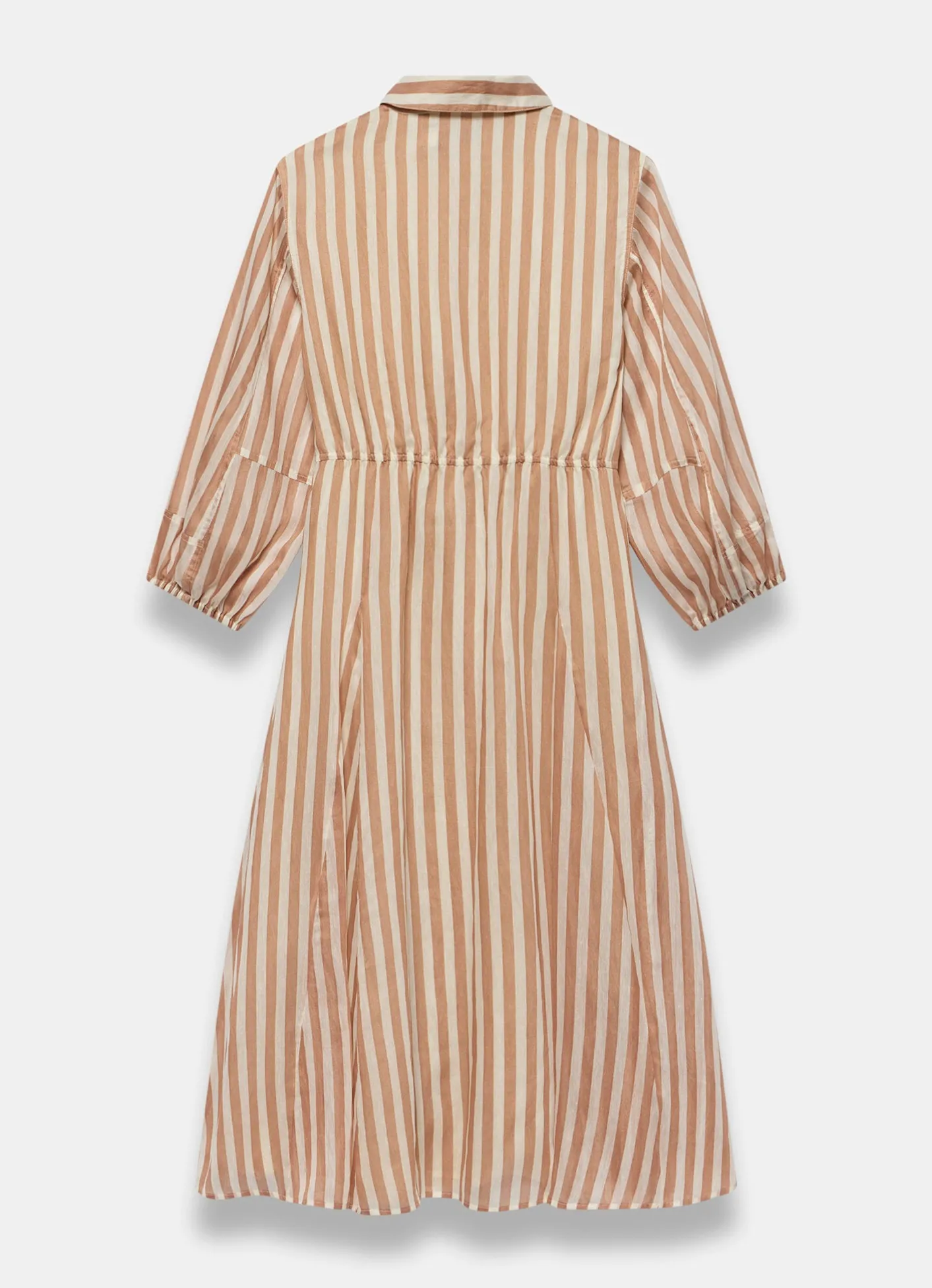 New Stripe Wrap Midi Shirt Dress Midi Dresses|Shirt Dresses