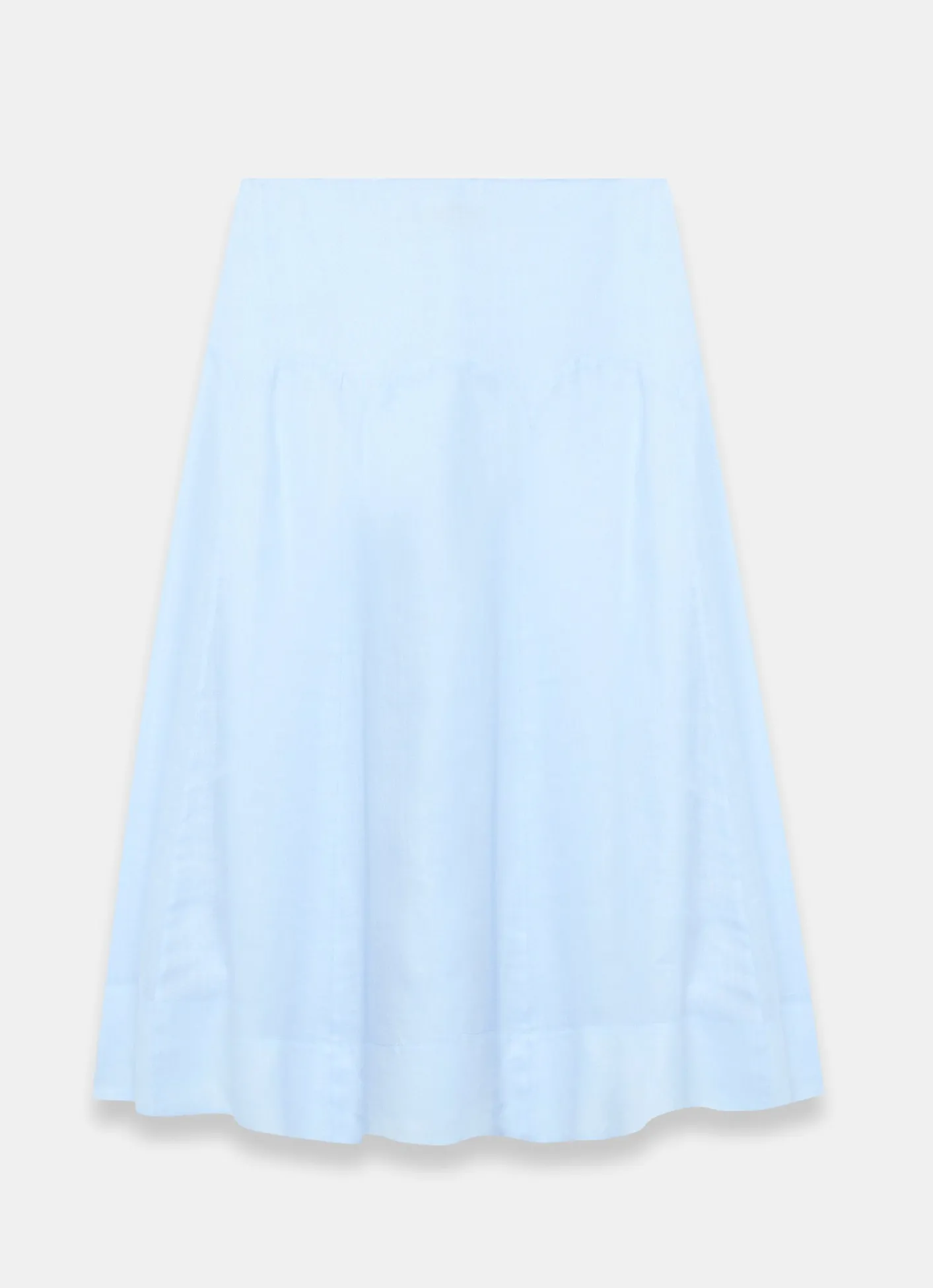Best Pale Ramie Drop Waist Midi Skirt Midi Skirts|Skirts