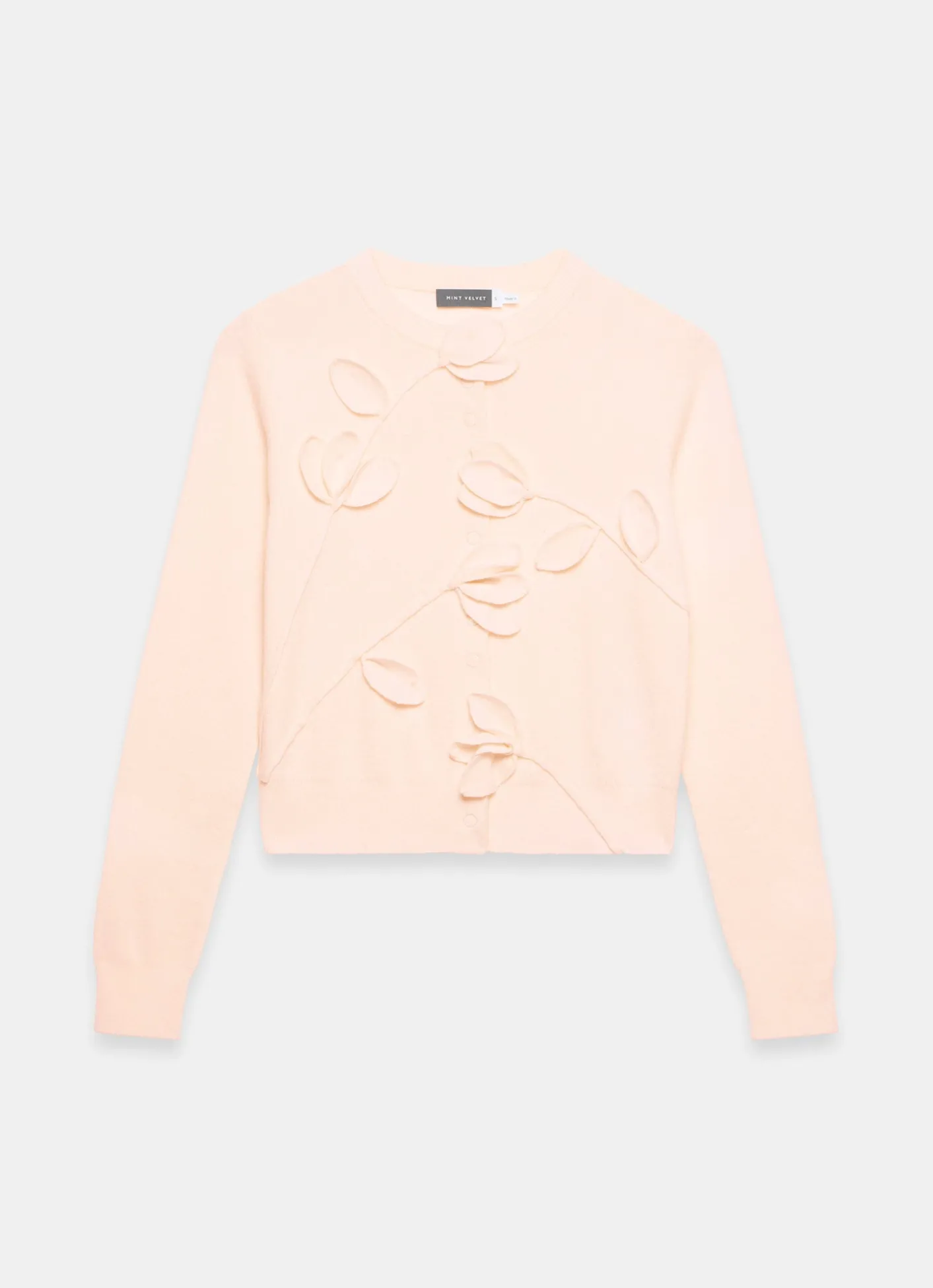 Online Pink Floral Applique Popper Cardigan Cardigans|Jumpers & Cardigans