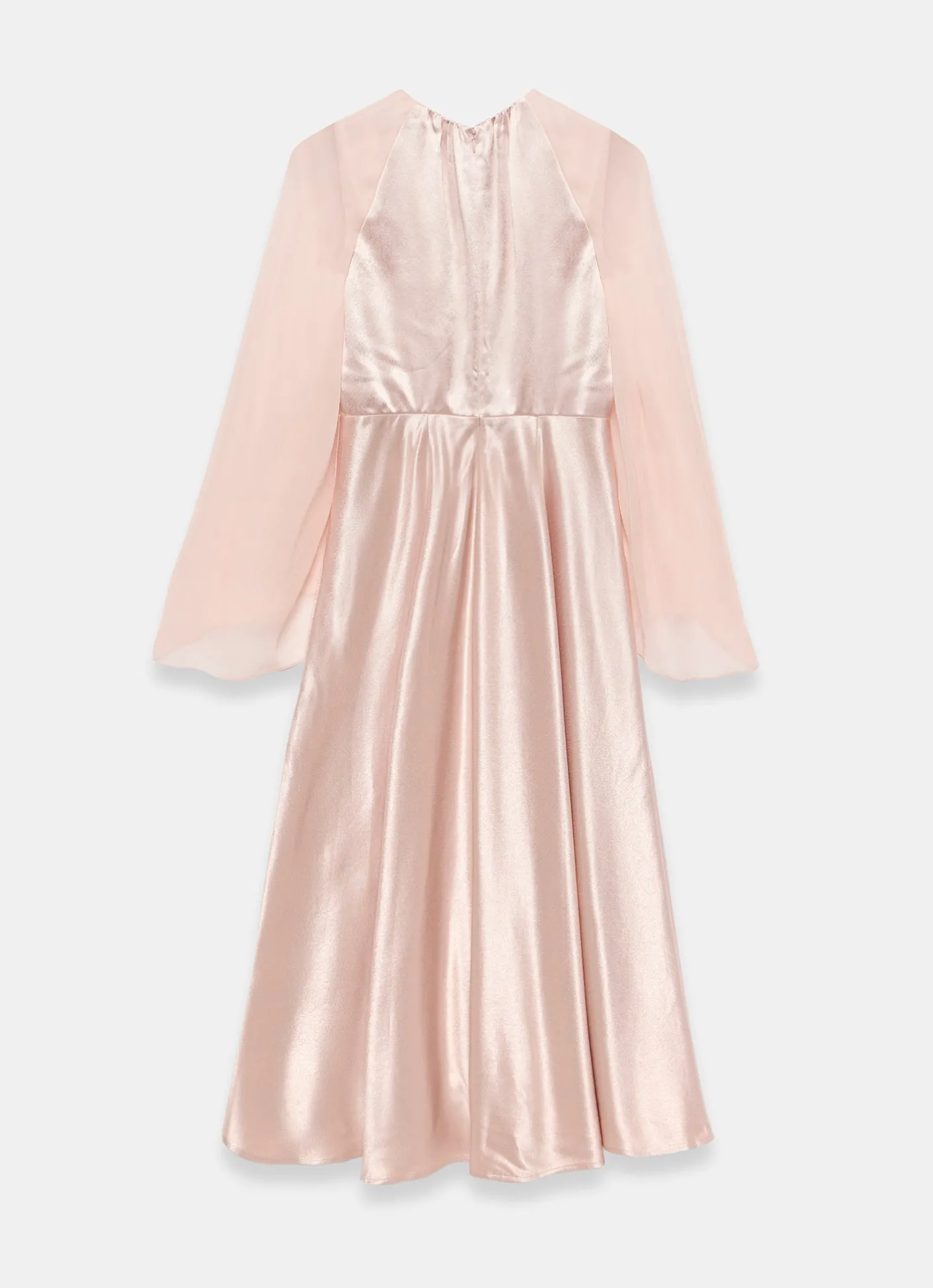 Outlet Pink Satin Cape Maxi Dress Occasion Dresses|Occasion Dresses