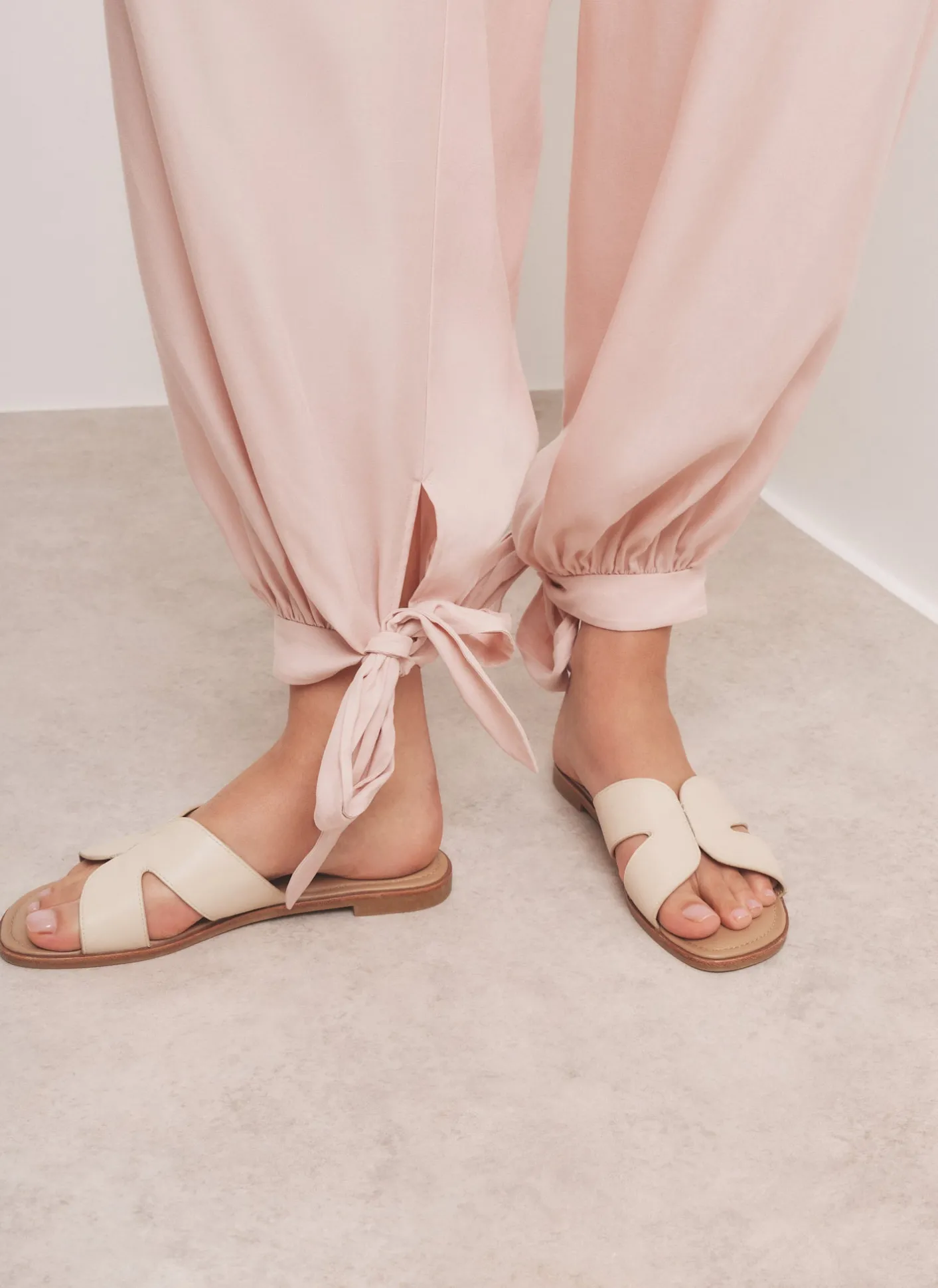 Discount Pink Soft Balloon Trousers Wide Leg Trousers|Trousers