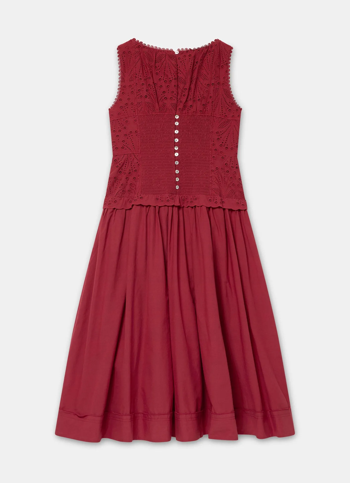 Outlet Cotton Broderie Midi Dress Summer Dresses|Midi Dresses