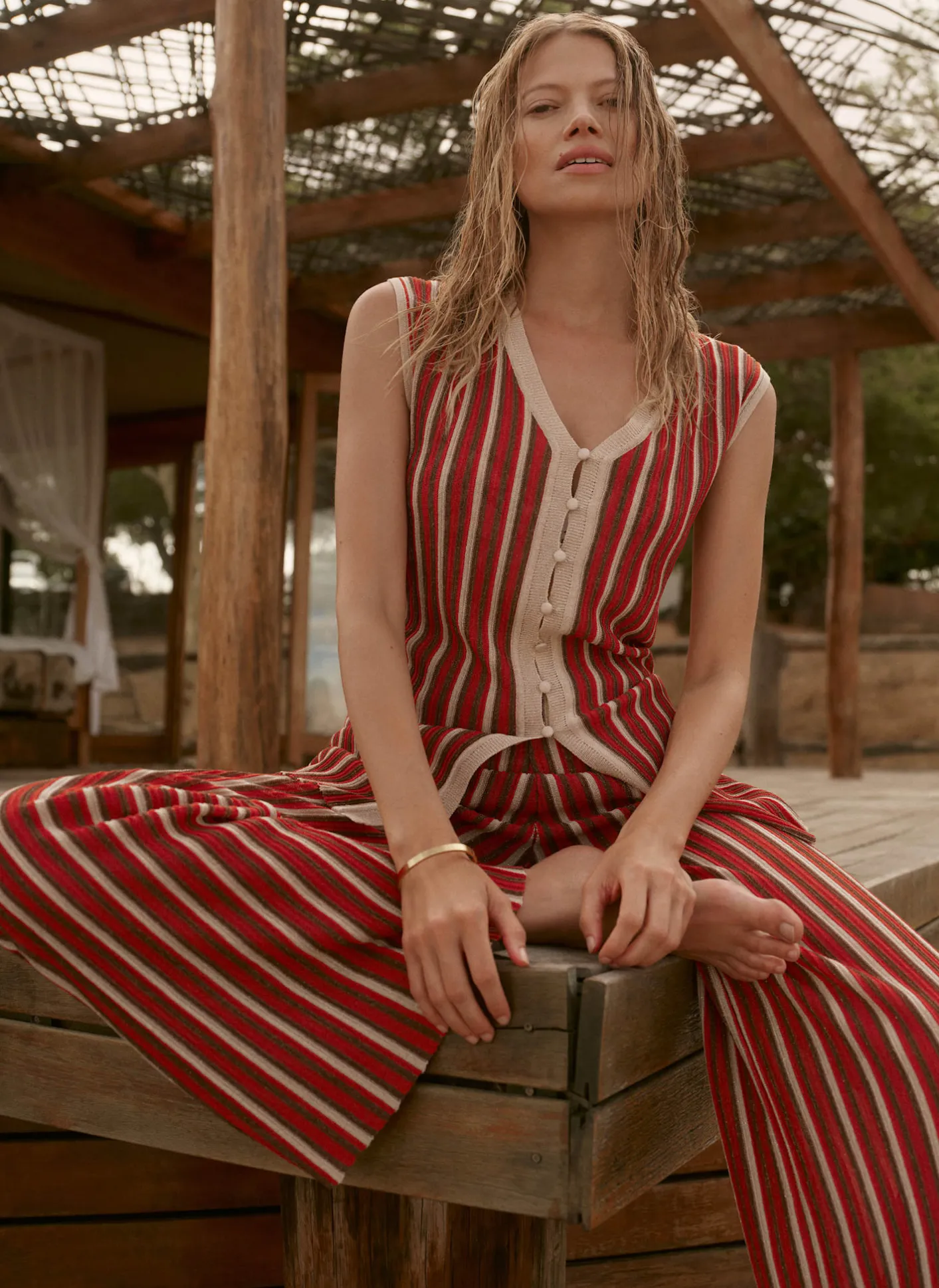 New Striped Knit Top All Tops|Tops