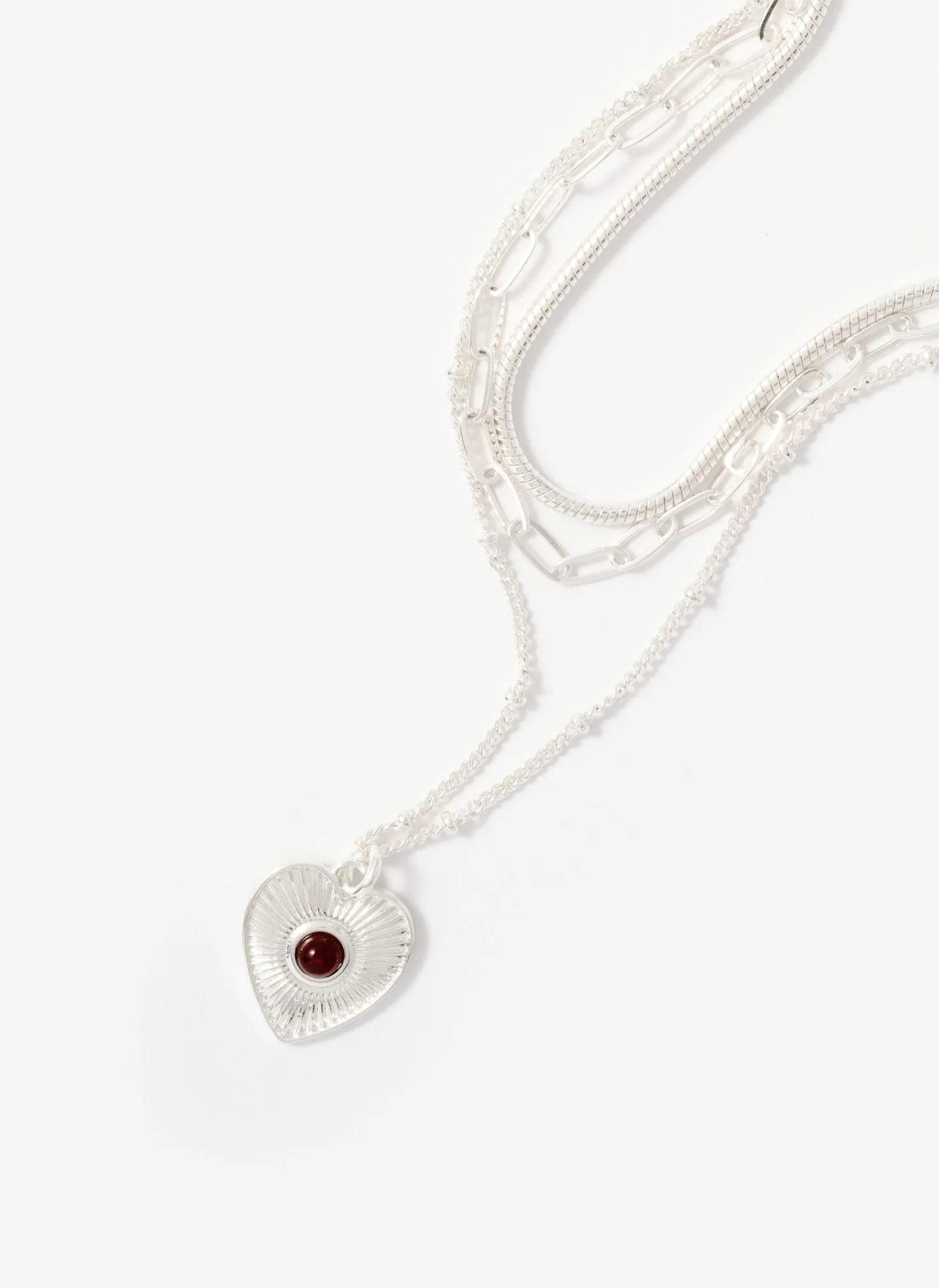 Outlet Tone Layered Heart Necklace Jewellery|Jewelry
