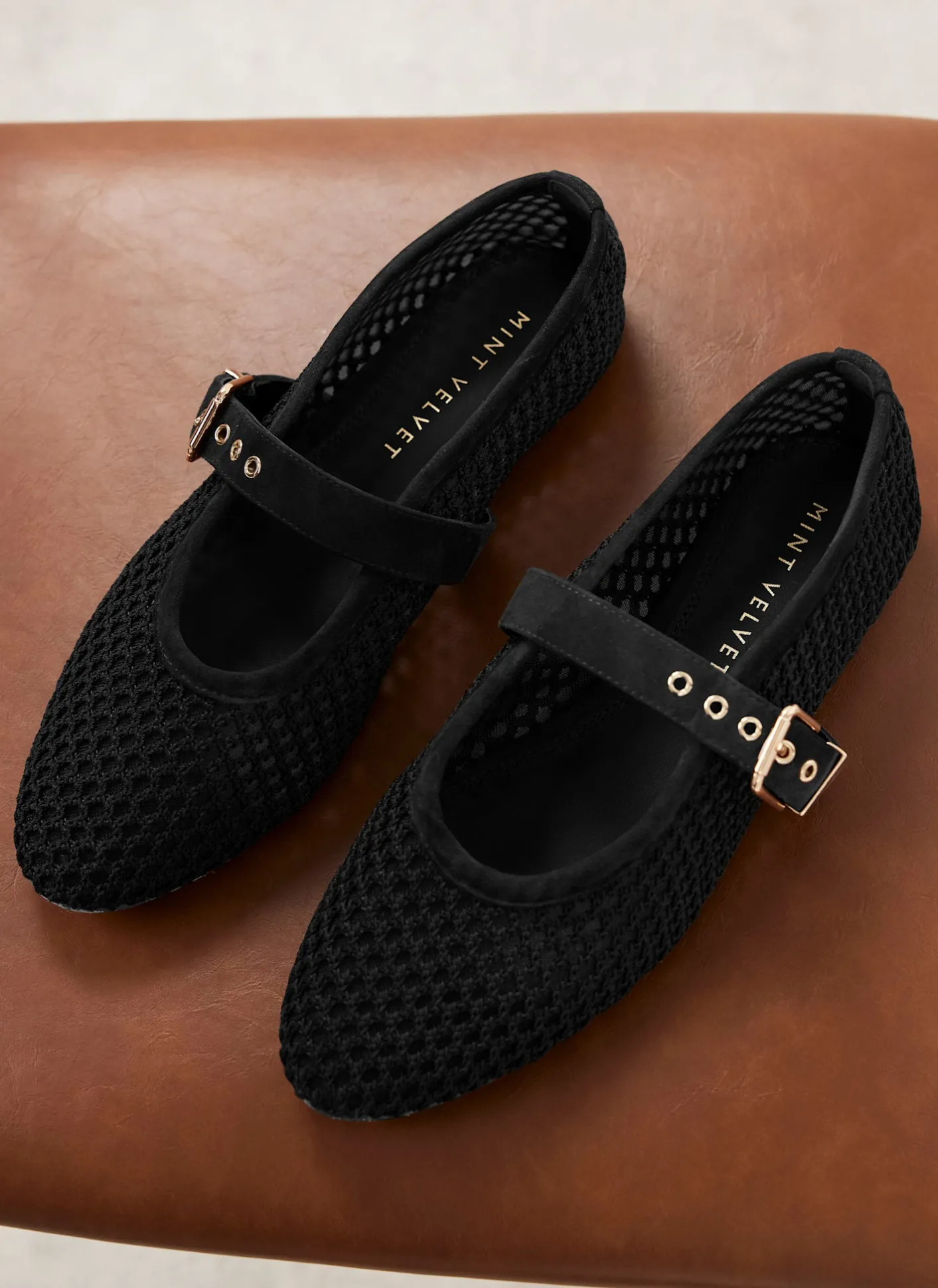 Discount Trixie Mesh Ballet Flat Pumps Flat Shoes