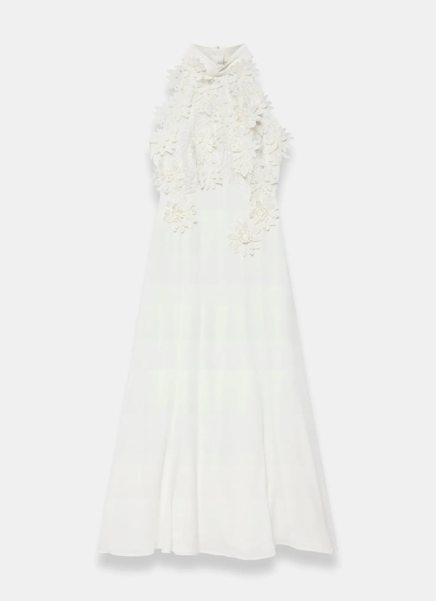 Online White Floral Textured Maxi Dress Occasion Dresses|Occasion Dresses