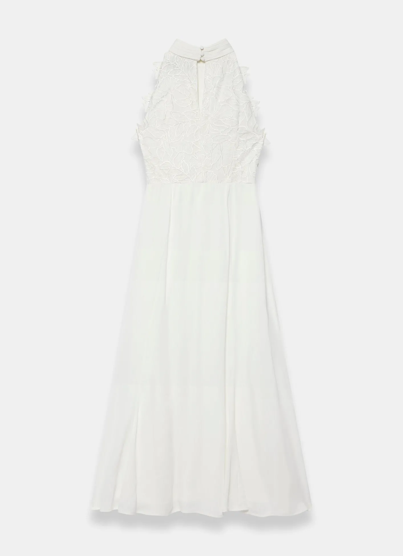 Online White Floral Textured Maxi Dress Occasion Dresses|Occasion Dresses