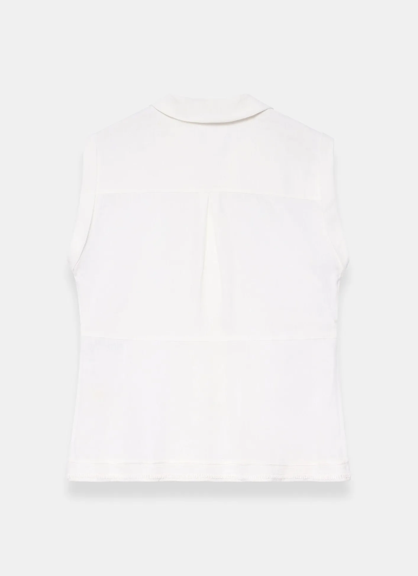 New White Linen Sleeveless Shirt Shirts & Blouses|All Tops