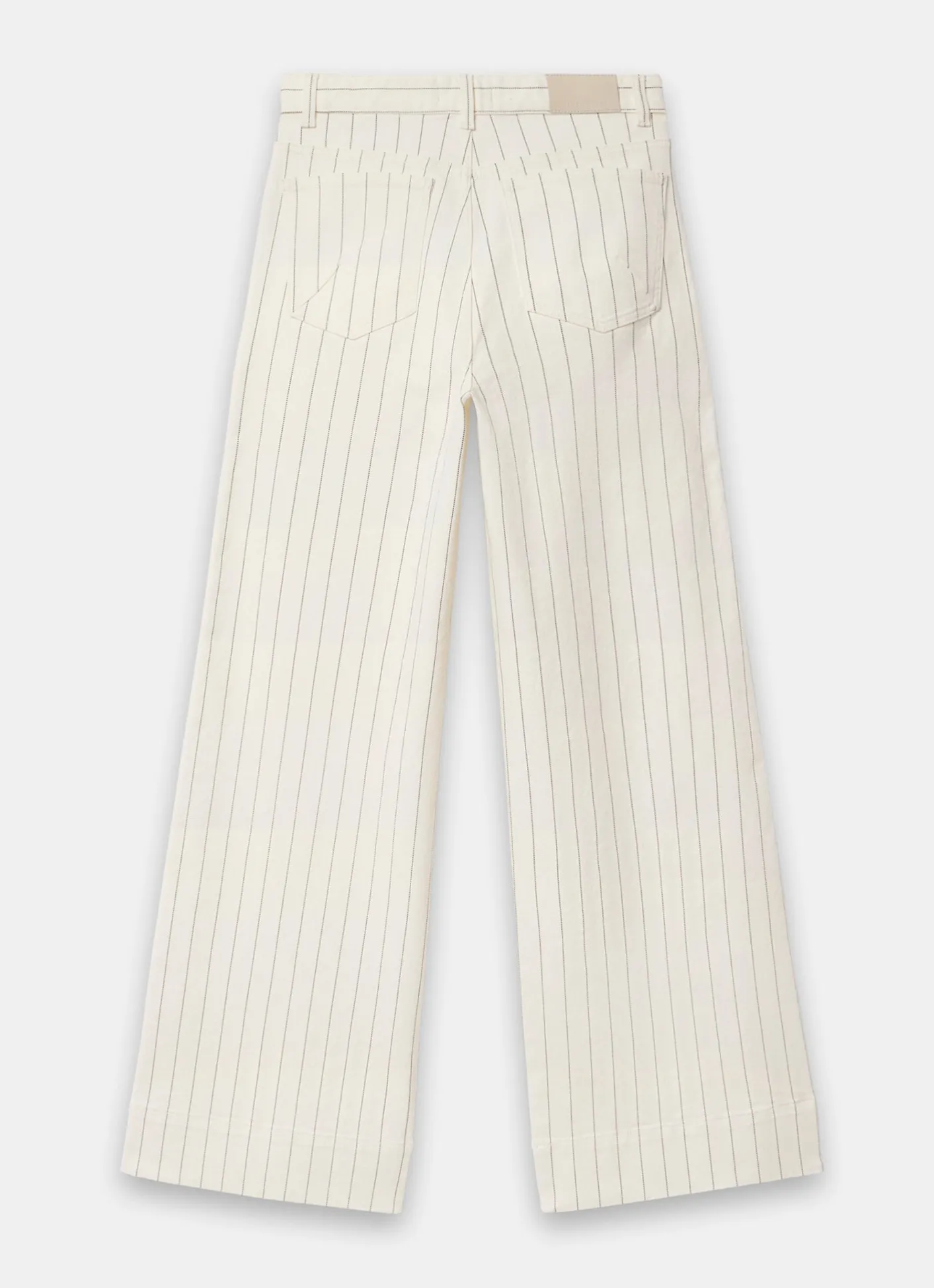 White Pinstripe Wide Jeans Jeans|Wide Leg Jeans