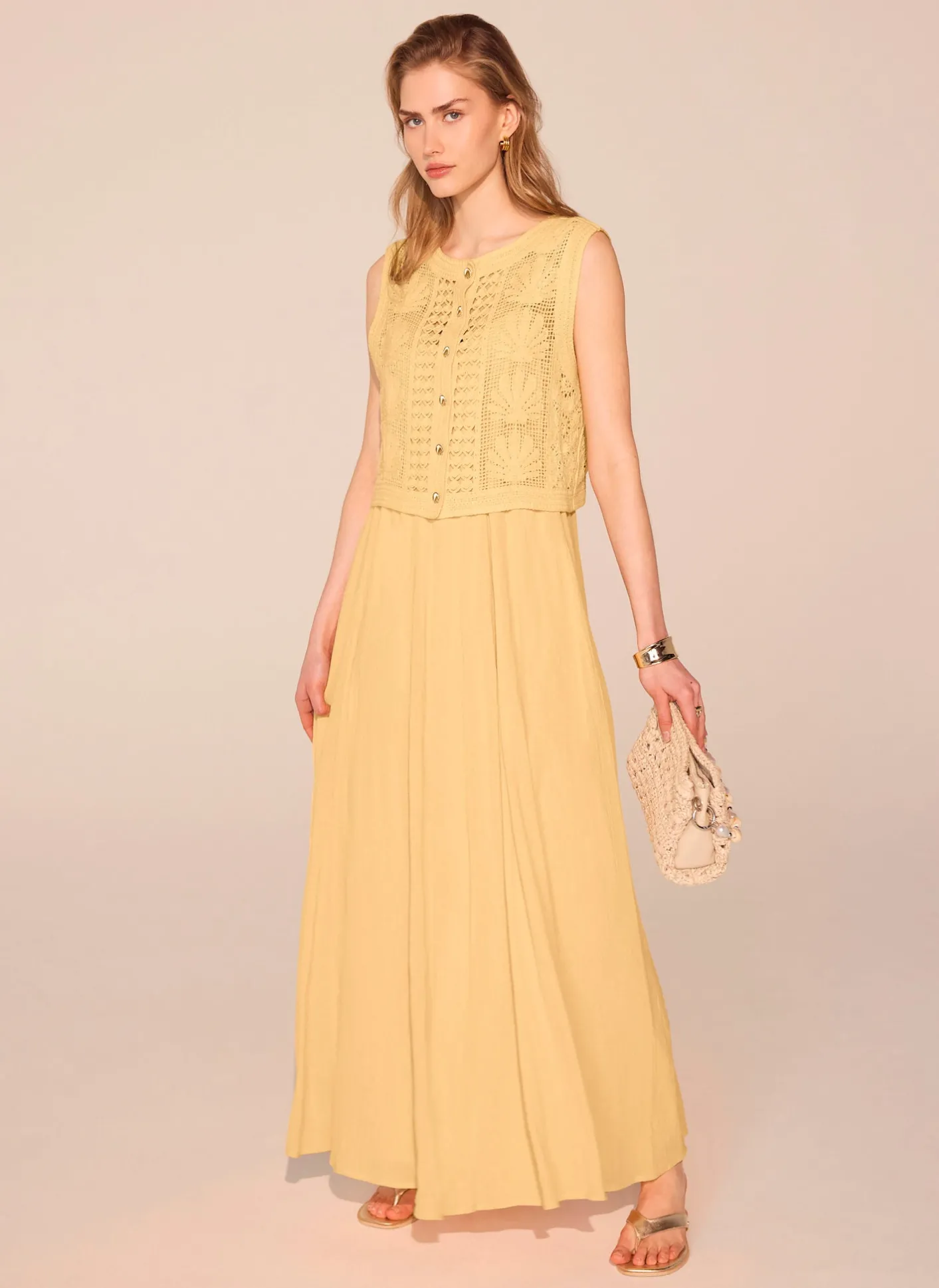 Online Crochet Shell Maxi Dress Summer Dresses|Maxi Dresses