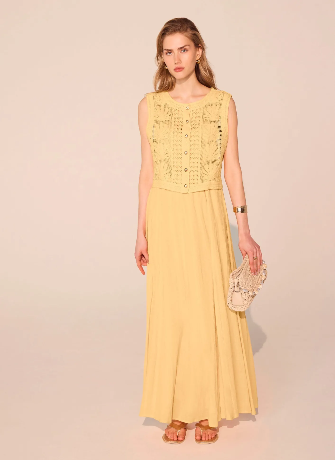 Online Crochet Shell Maxi Dress Summer Dresses|Maxi Dresses
