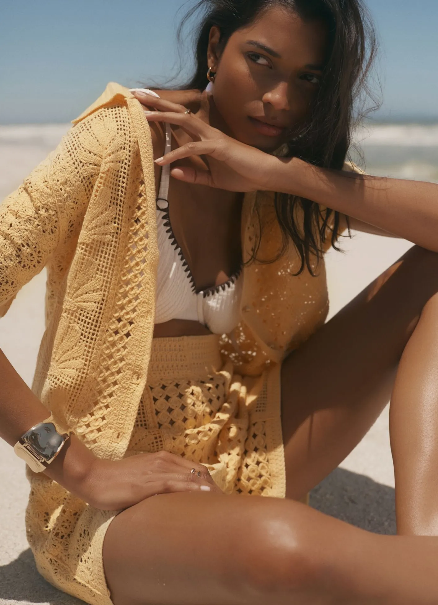 Discount Crochet Shell Shirt All Tops|Tops