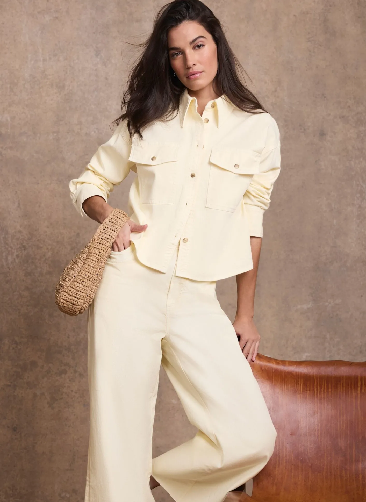 Best Denim Cropped Shirt Shirts & Blouses