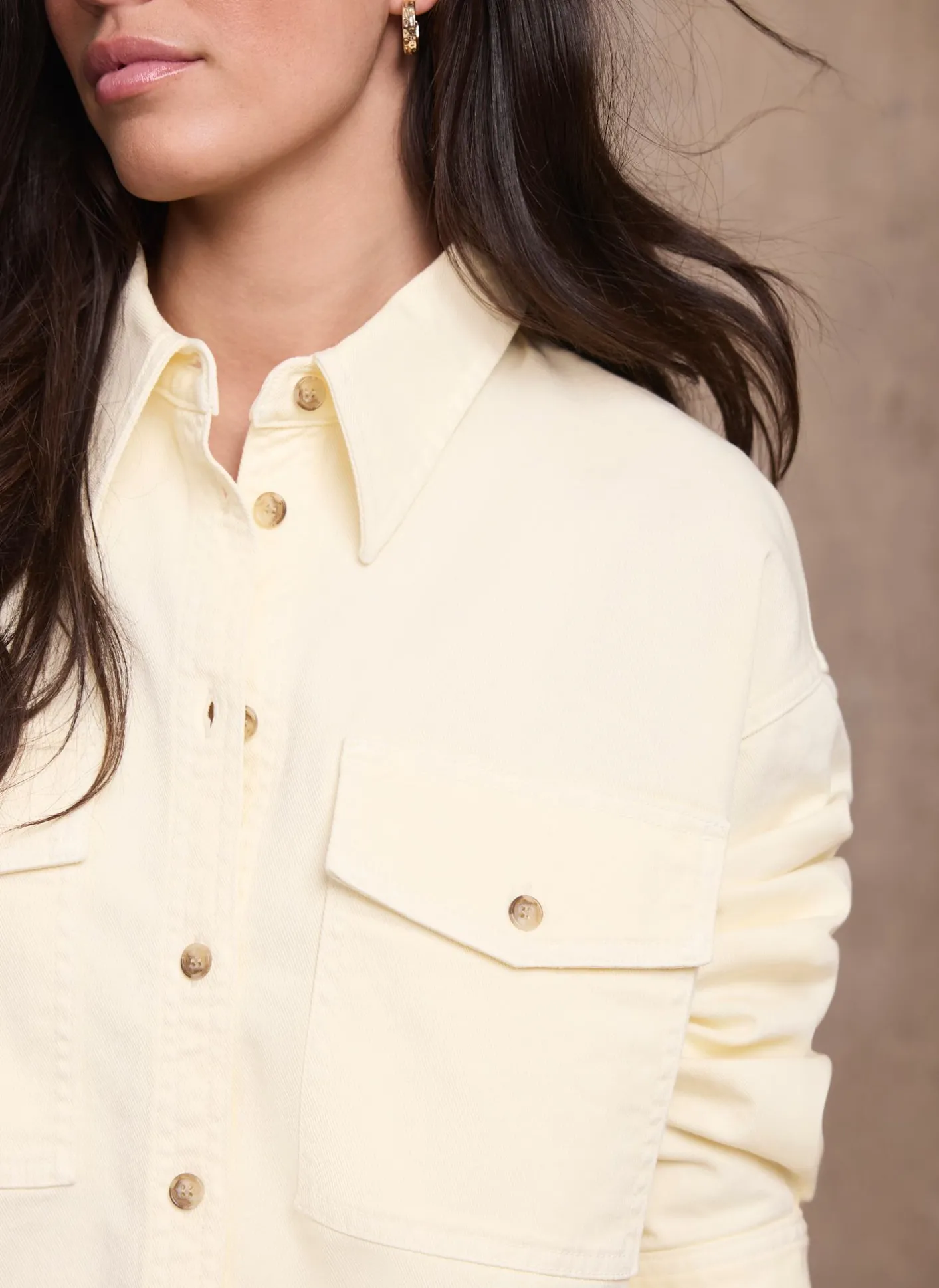 Best Denim Cropped Shirt Shirts & Blouses