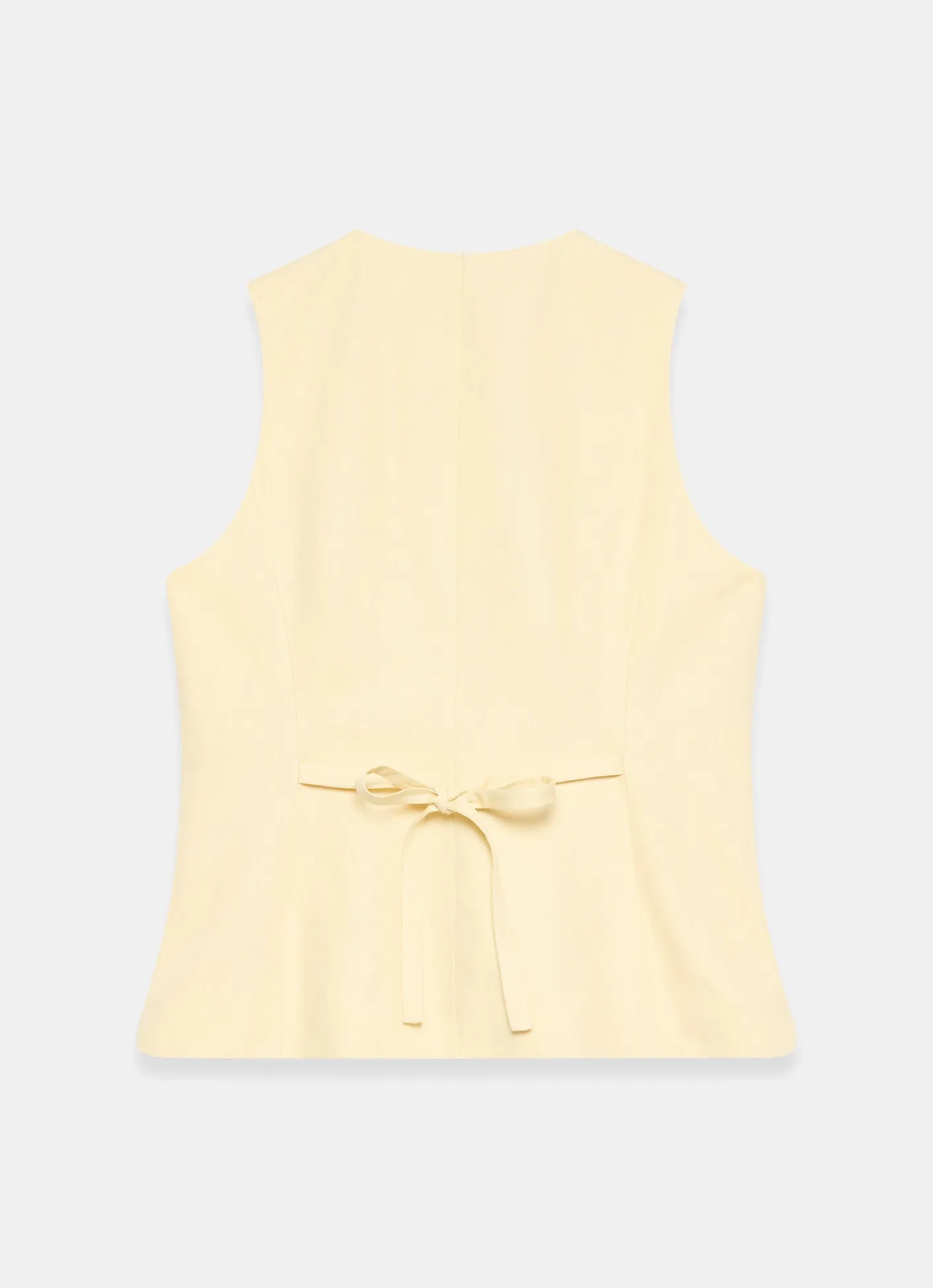 Linen Blend Longline Waistcoat Waistcoats